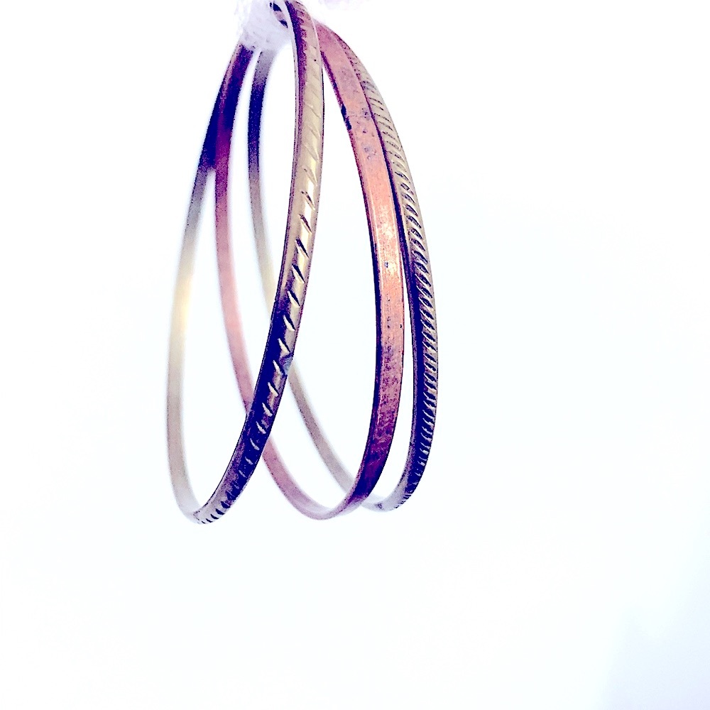 3pc Jewelry Set »So_Stylish_So_VTG Pretty BÖhÖ Bronzed Bohemian Bangle Bracelets